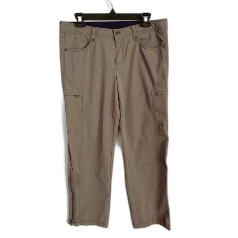 Athleta Size 10P Petite Gray Track Pants Ankle Zip Workout Hiking 862092